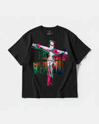 Camiseta Cristo Big Front Oversize Basic Negro