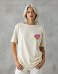 Modelo mide 1,64m y usa talla S