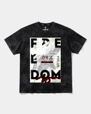 Camiseta Freedom Big Front Oversize Acid Negro