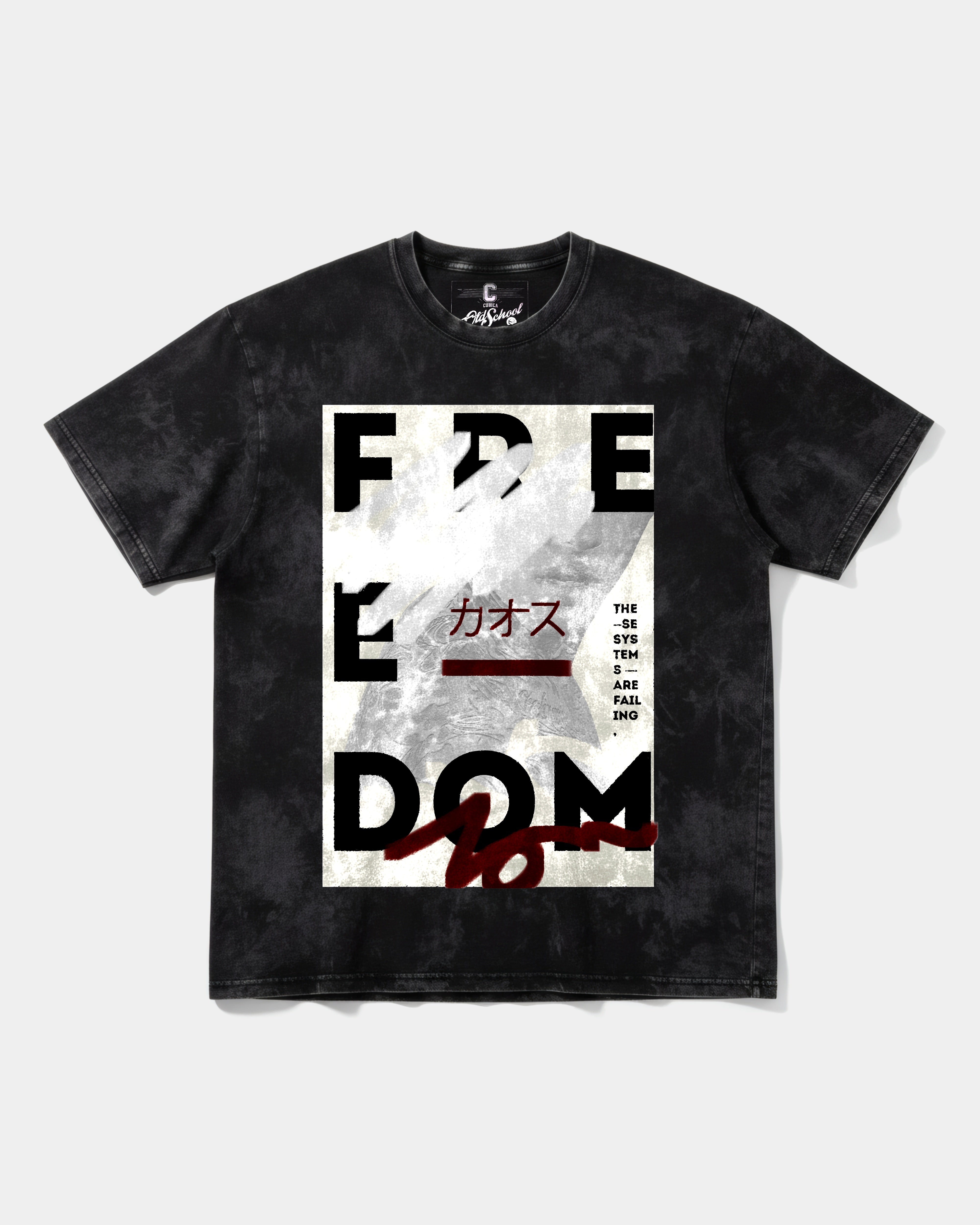 Freedom Big Front Oversize Acid T-Shirt