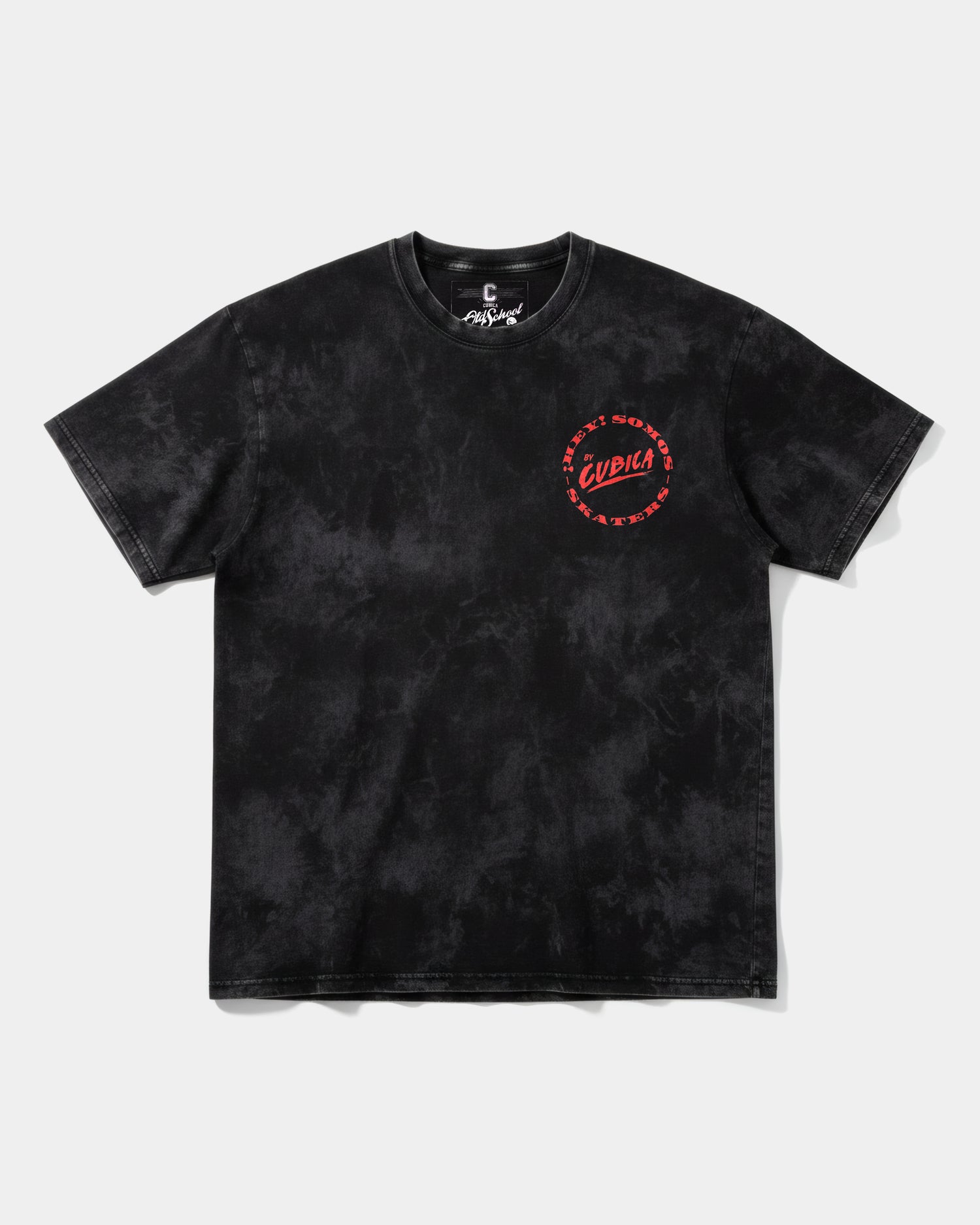 Camiseta Somos Skater Pocket Front Oversize Acid Negro