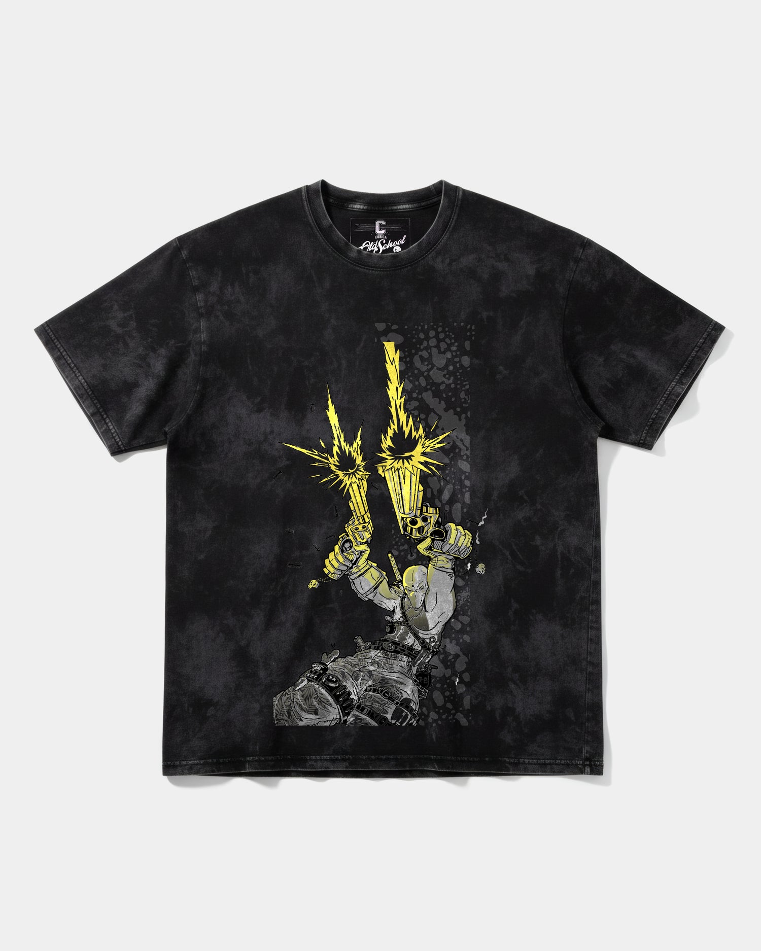 Camiseta Gun Pool Big Oversize Front Acid Negro
