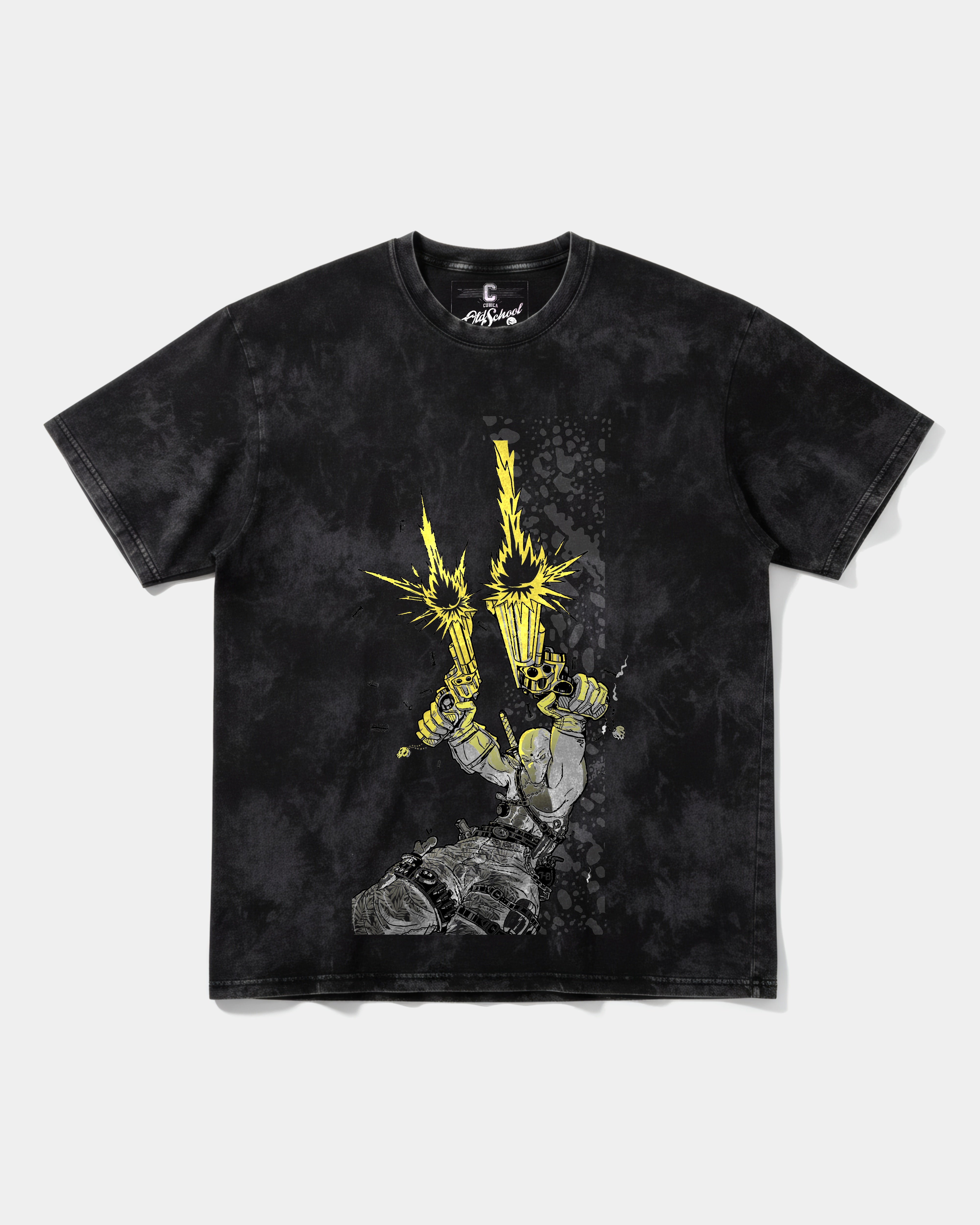 Gun Pool Big Front Oversize Acid T-Shirt