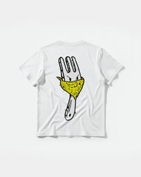 Camiseta Angry Fork Big Back Regular Basic Blanco