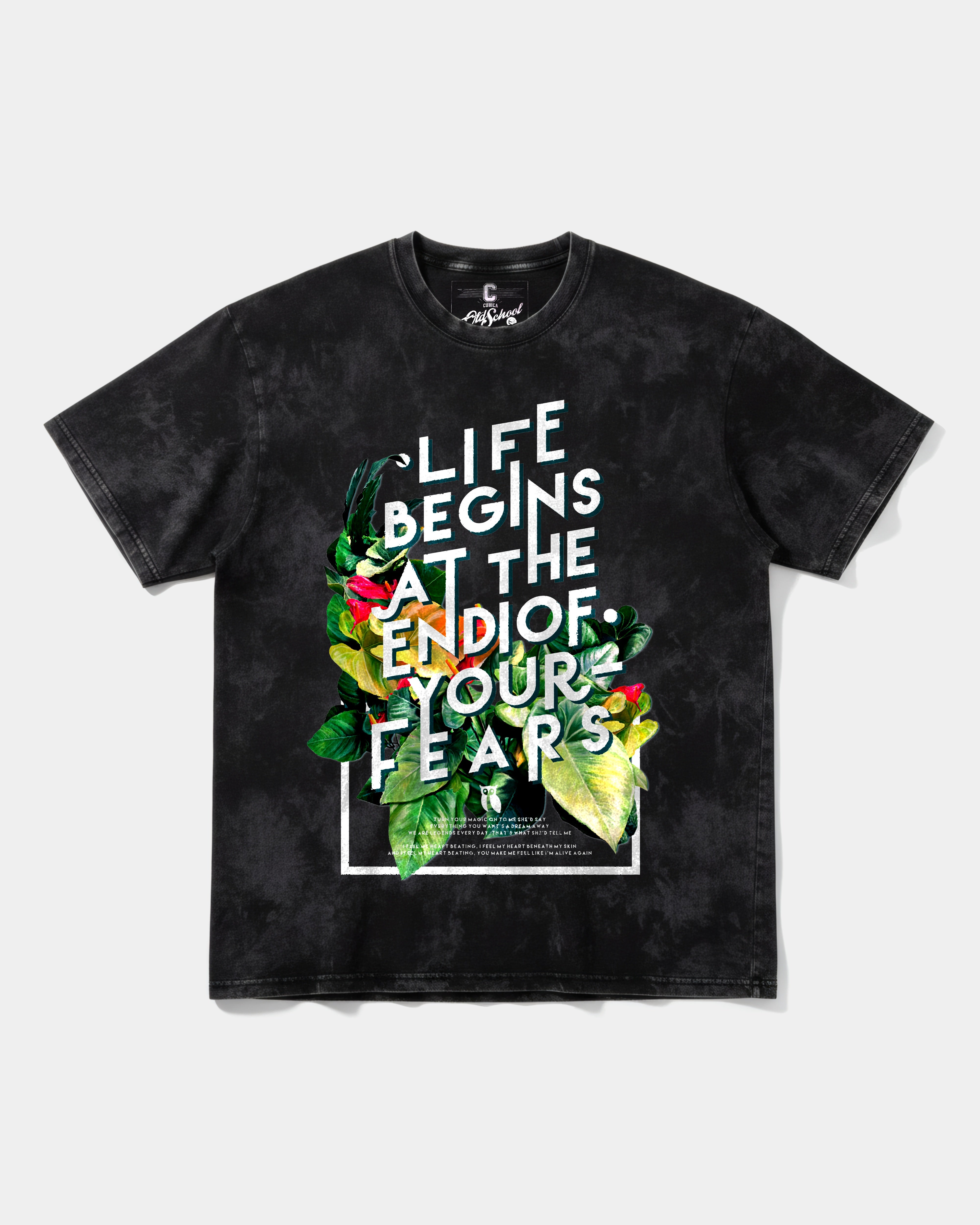 Life Begins Big Front Oversize Acid T-Shirt