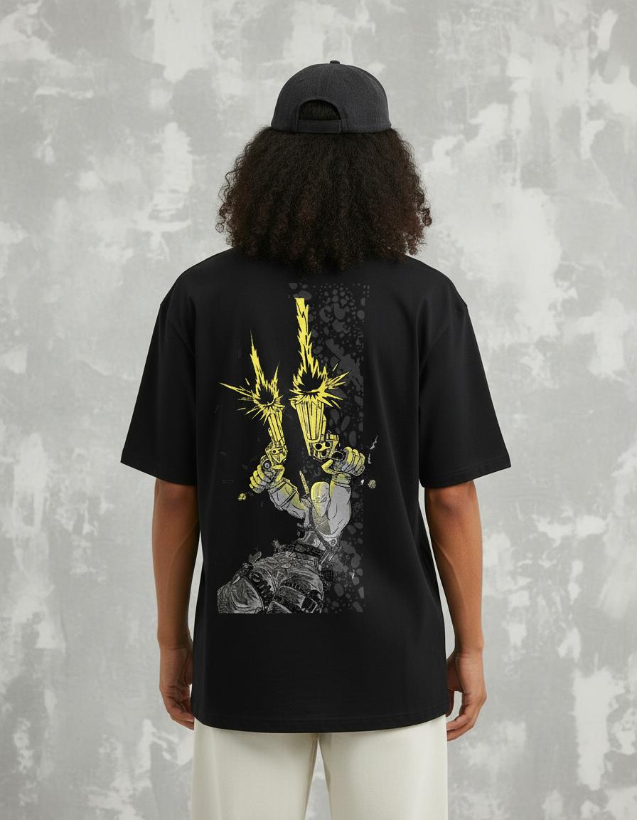 Modelo mide 1,83m y usa talla L