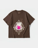 Camiseta Galatic Skull Big Front Oversize Basic Marron