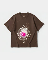 Camiseta Galatic Skull Big Front Oversize Basic Marron