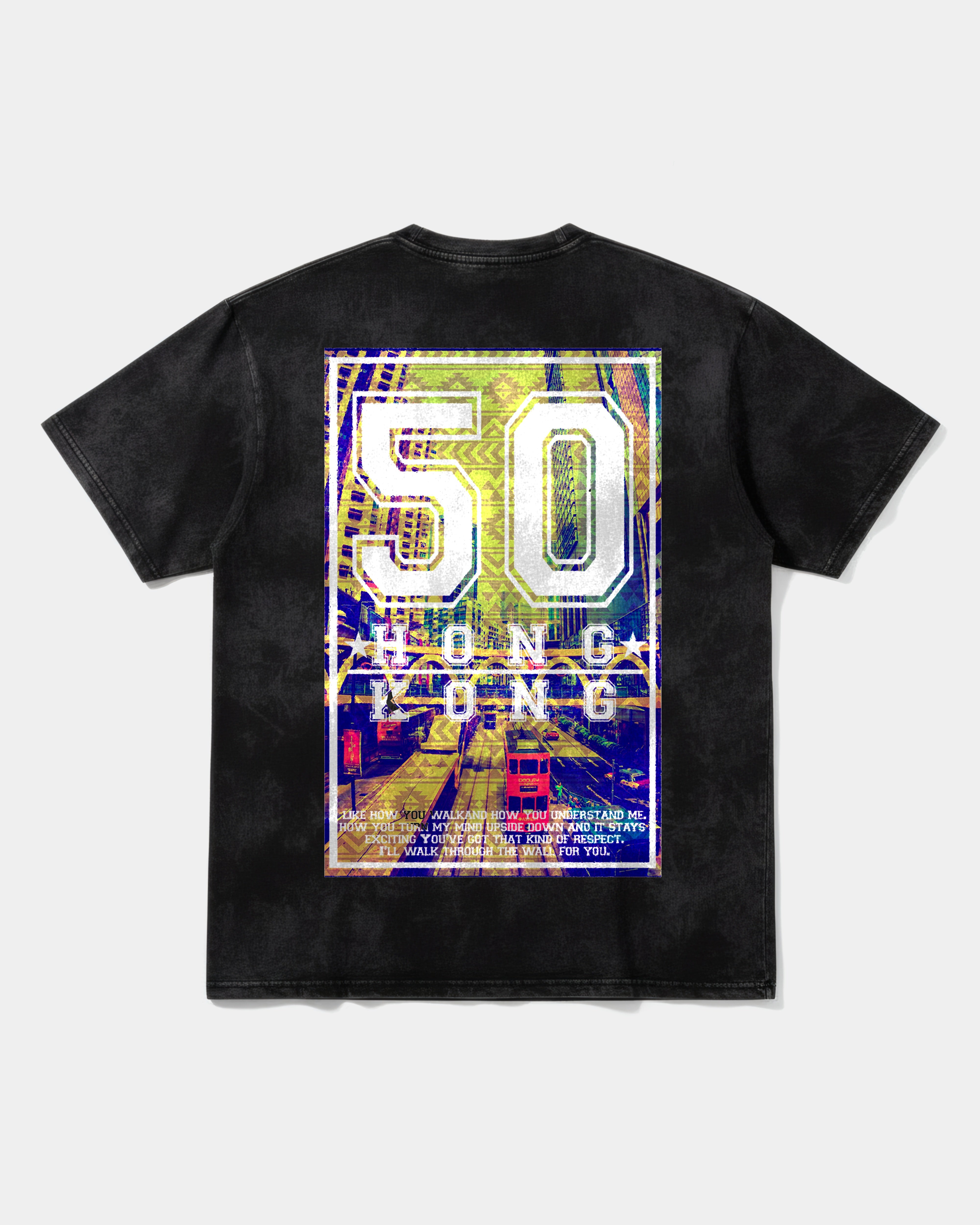 Hong Kong Big Back Oversize Acid T-Shirt