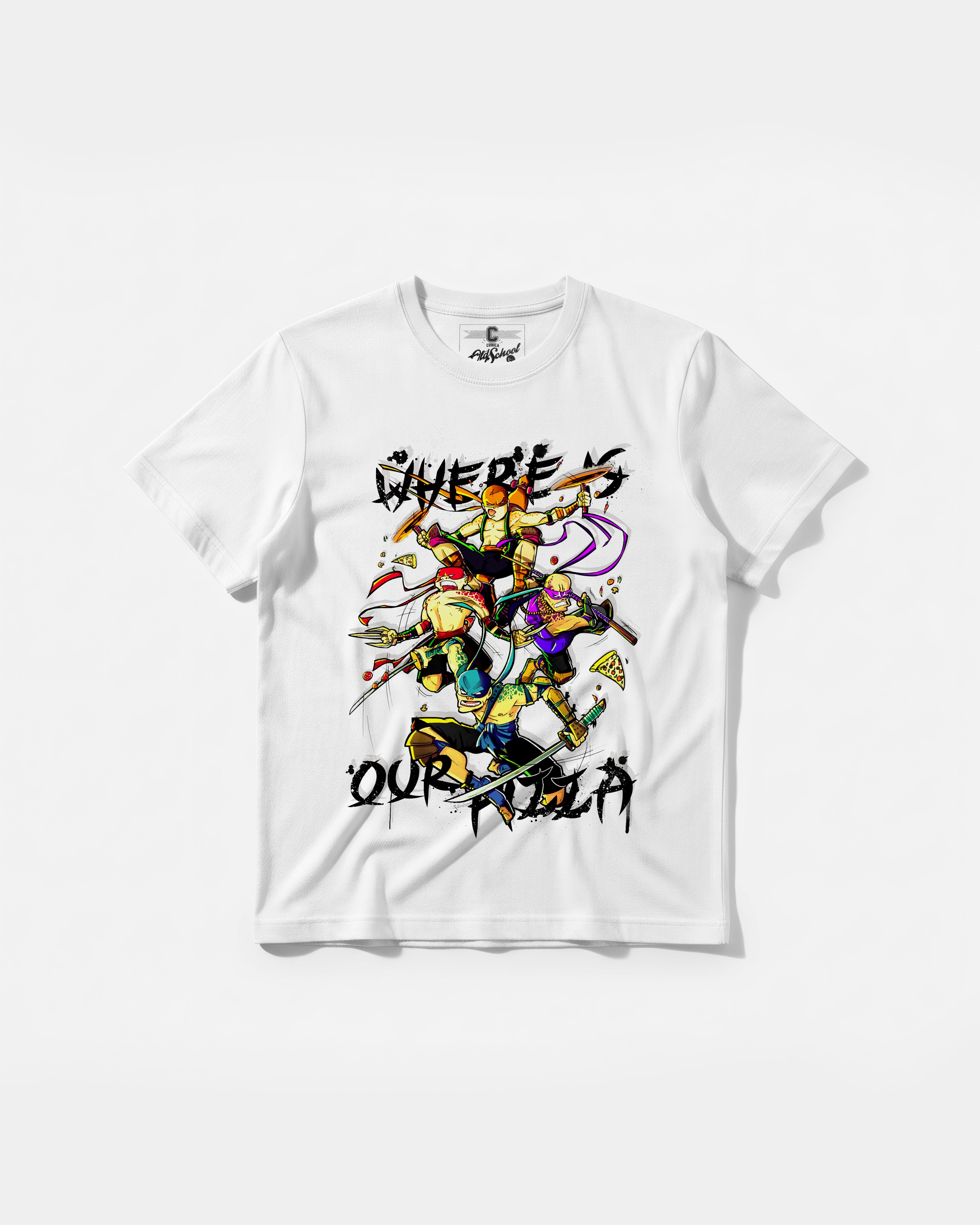 Where's Our Pizza Big Front Regular Basic T-shirt