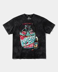 Camiseta Fresh Drink Big Front Oversize Acid Negro