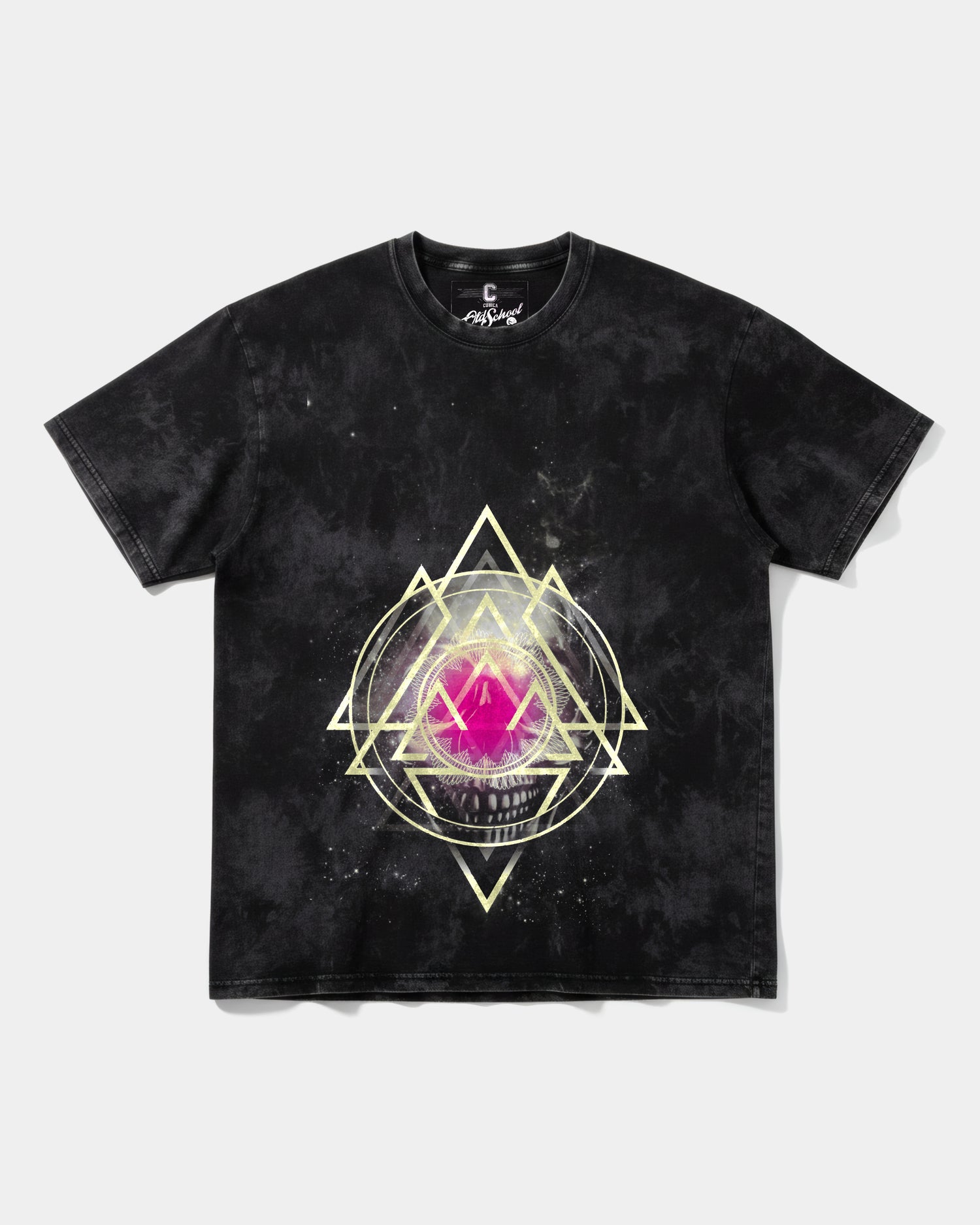Camiseta Galatic Skull Big Front Oversize Acid Negro