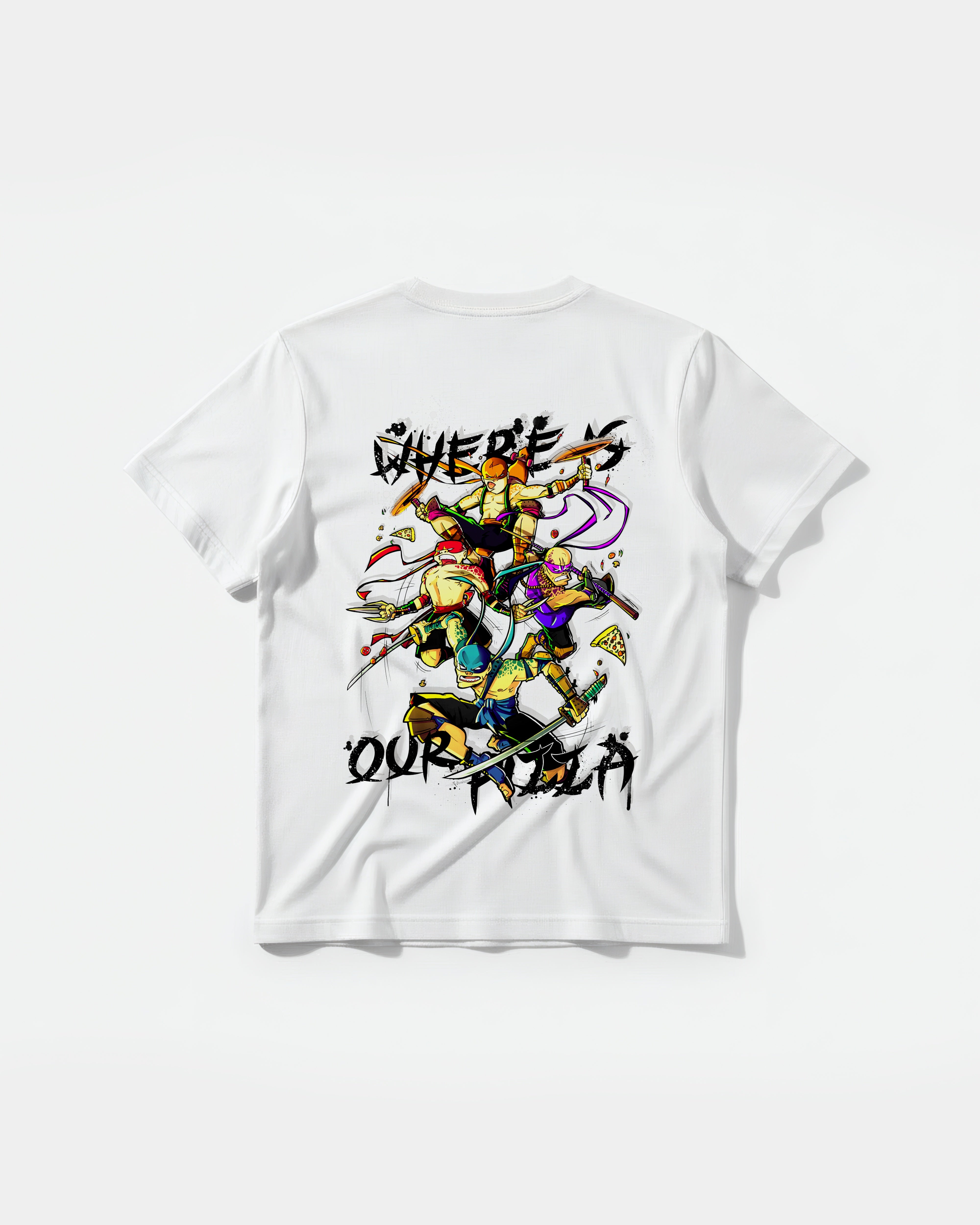 Where's Our Pizza Big Back Regular Basic T-shirt