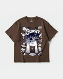 Camiseta Enjoy Sunset Big Front Oversize Basic Marron