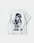 Camiseta Woman And Tattos Big Back Oversize Basic Blanco