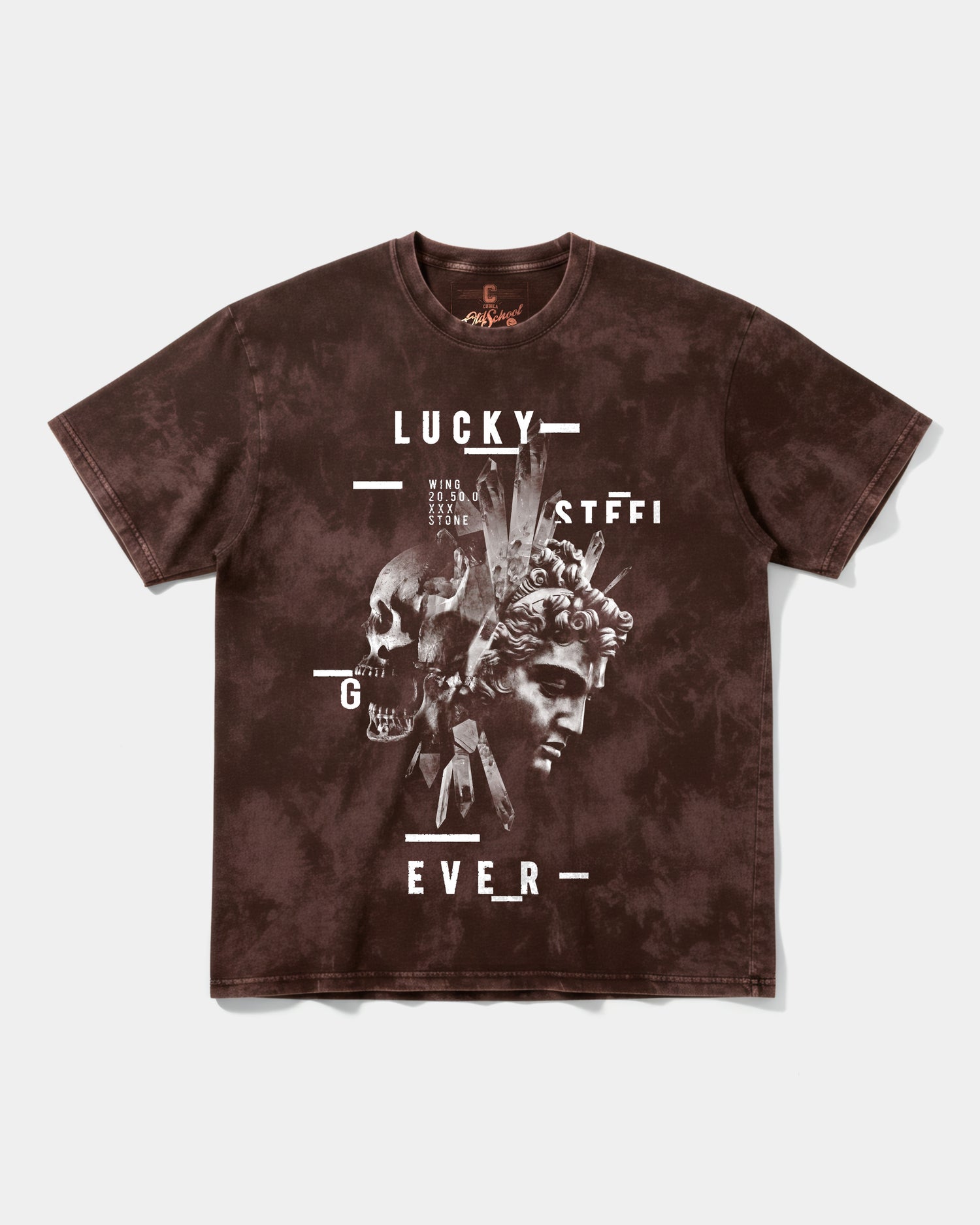 Camiseta Lucky Big Front Oversize Acid Marron