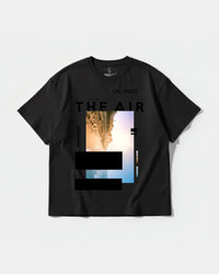Camiseta Traveling In The Sky Big Front Oversize Basic Negro