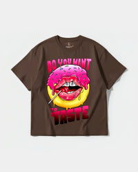 Camiseta Do You Want Big Oversize Front Basic Marron