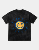 Camiseta Siempre Sonrie Pocket Front Oversize Acid Negro