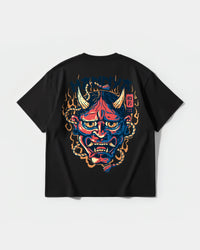 Camiseta China Hannya Pocket Front Oversize Basic Negro