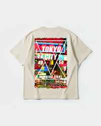 Camiseta Tokyo 2050 Big Back Oversize Basic Beige