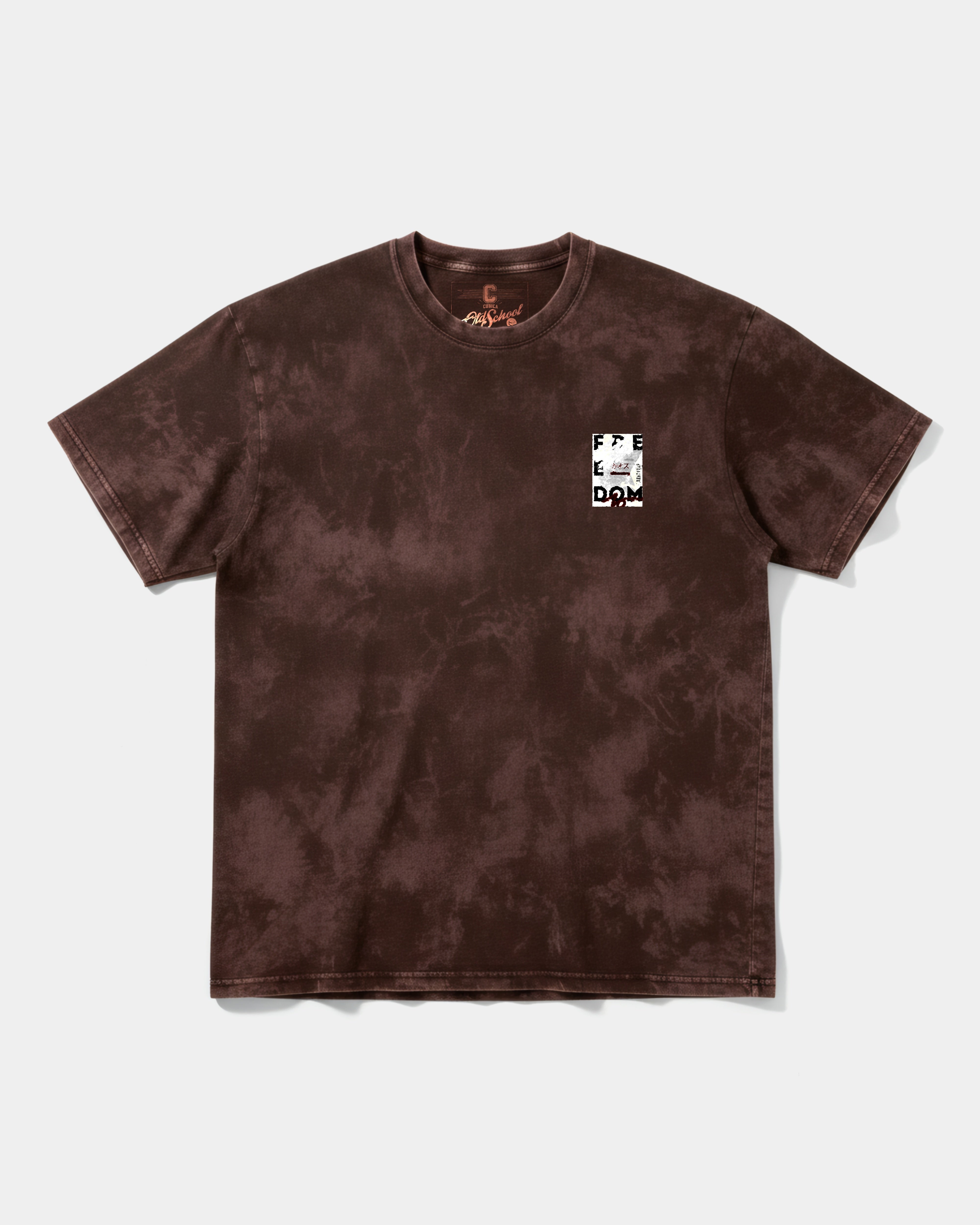 Camiseta Freedom Pocket Front Oversize Acid Marron