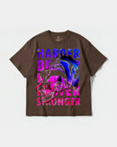 Camiseta Craneos Daft Punk Front Oversize Basic Marron