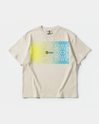 Camiseta Cubica Psychedelic Big Front Oversize Basic Beige