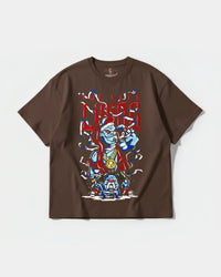 Camiseta Mummra Big Front Oversize Basic Marron