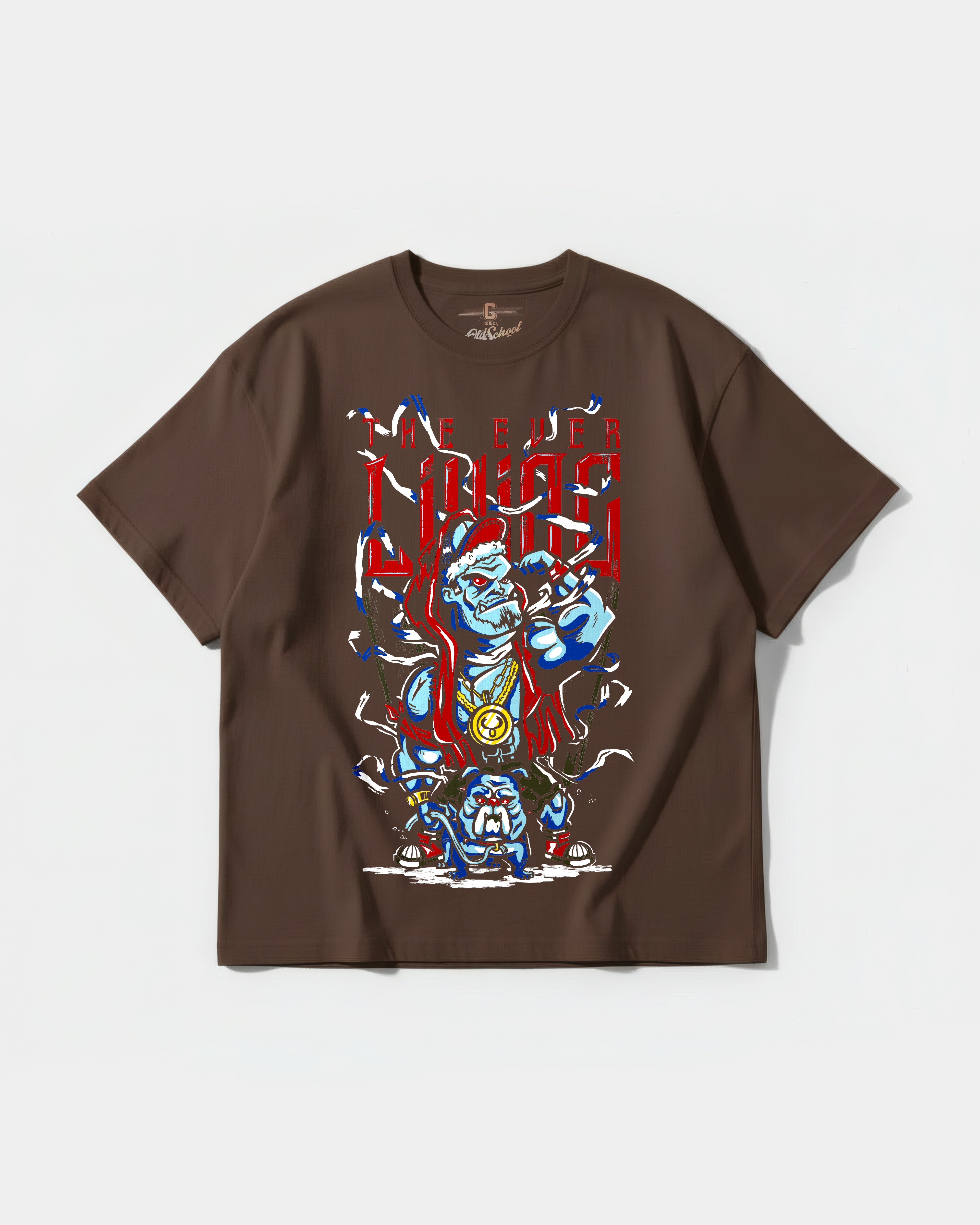 Camiseta Mummra Big Front Oversize Basic Marron