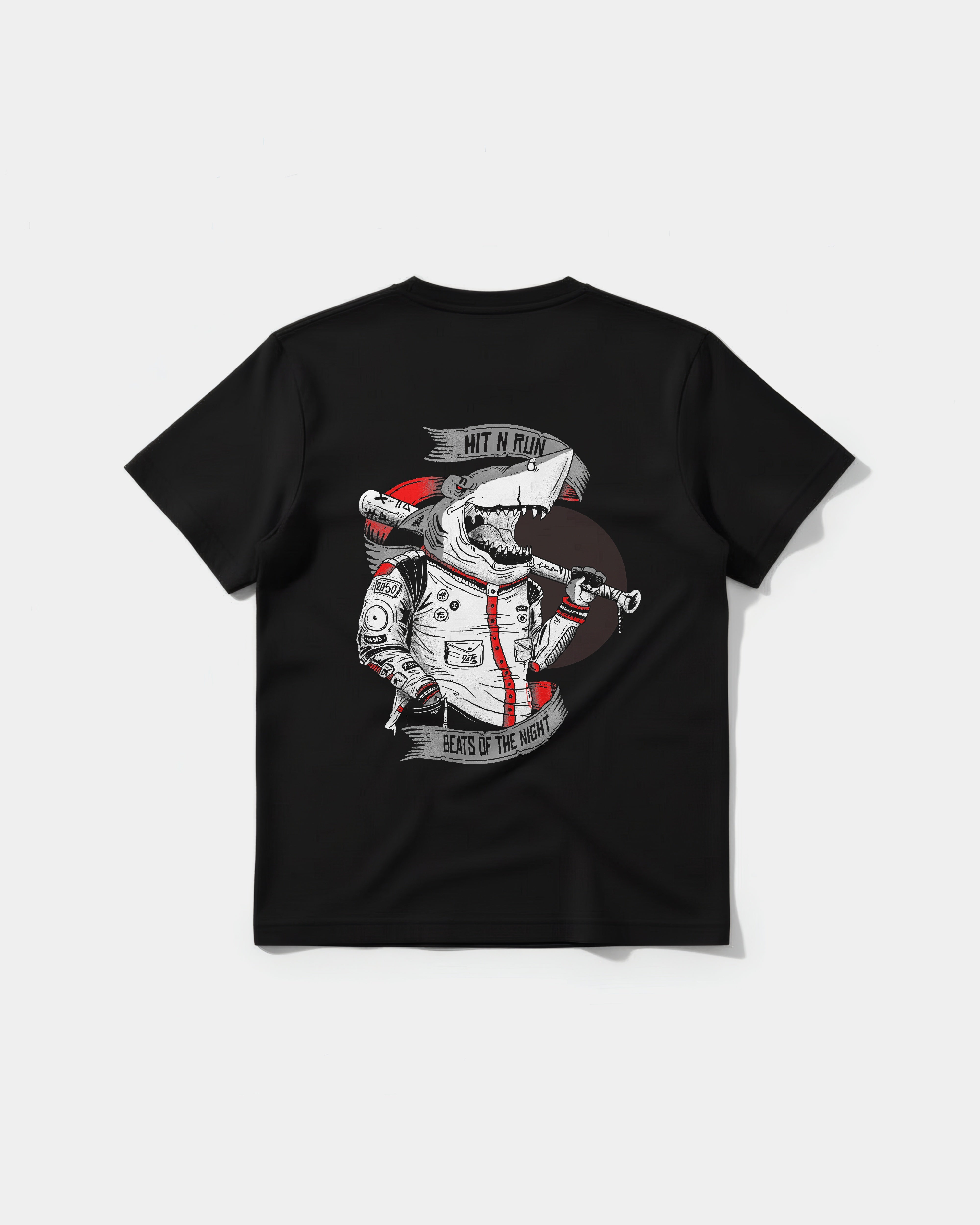 Baseball Shark Big Back Regular Basic T-shirt