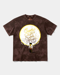 Camiseta Cheers Good Music Big Front Oversize Acid Marron