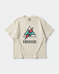 Camiseta Cubica Energia Big Front Oversize Basic Beige