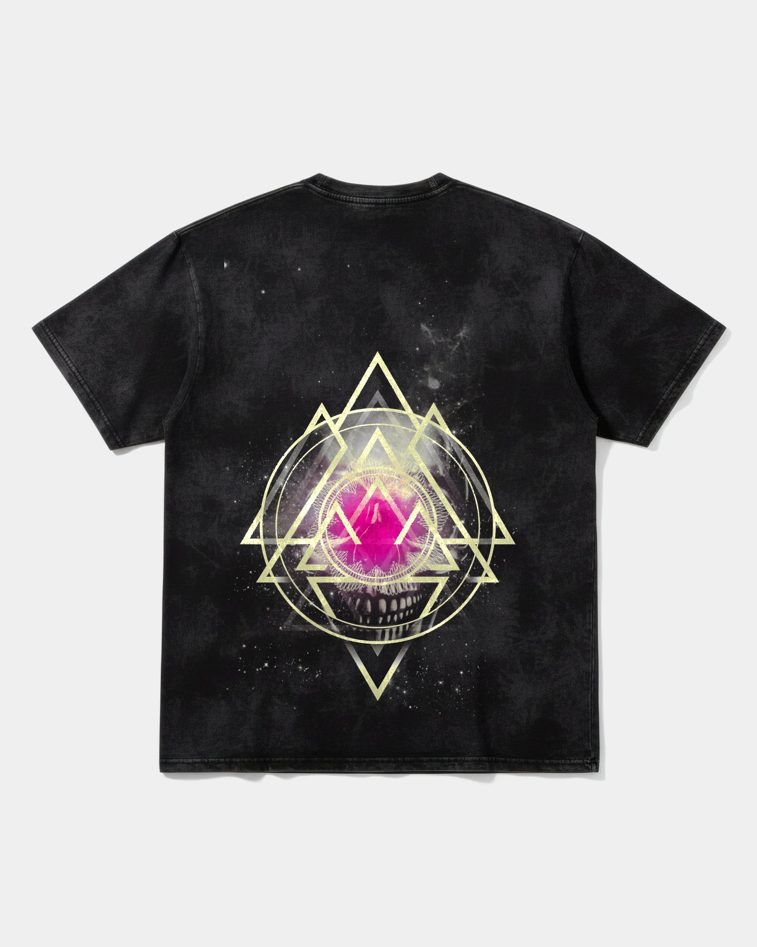 Camiseta Galatic Skull Big Back Oversize Acid Negro