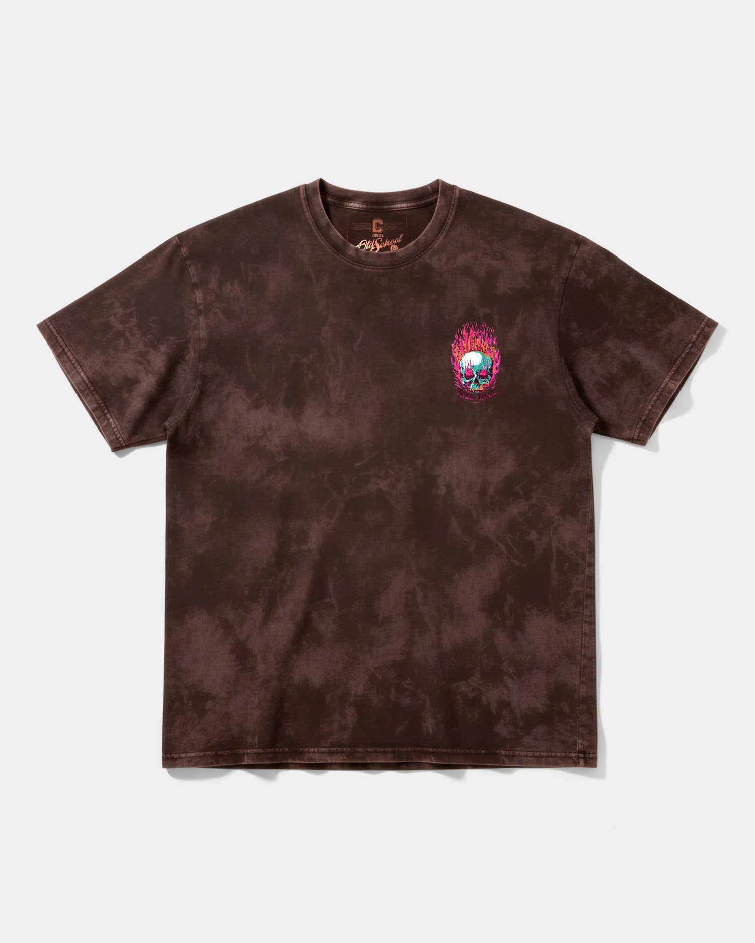 Camiseta Rise In Hell Big Front Oversize Acid Marron