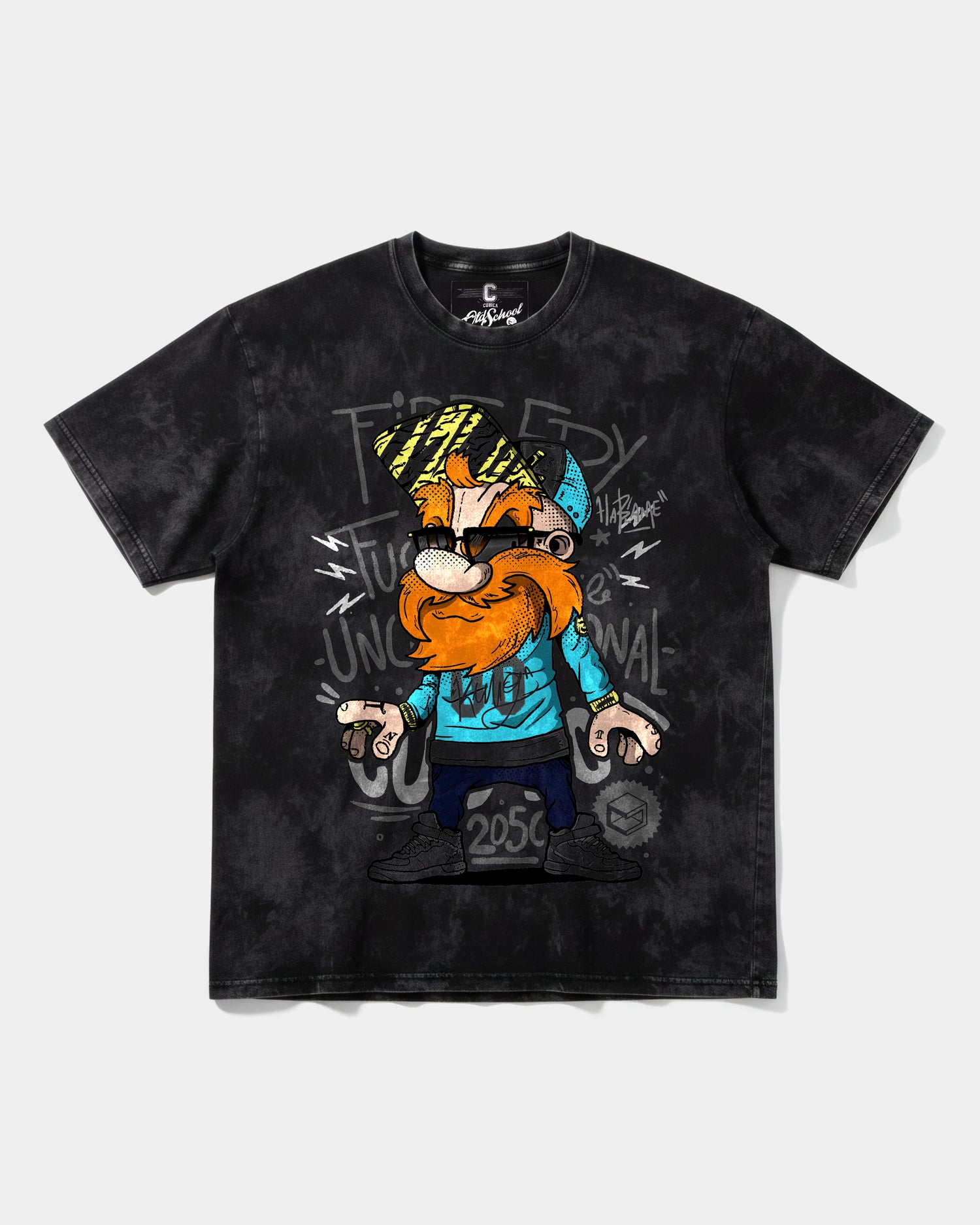 Camiseta Tio Sam White Big Front Oversize Acid Negro
