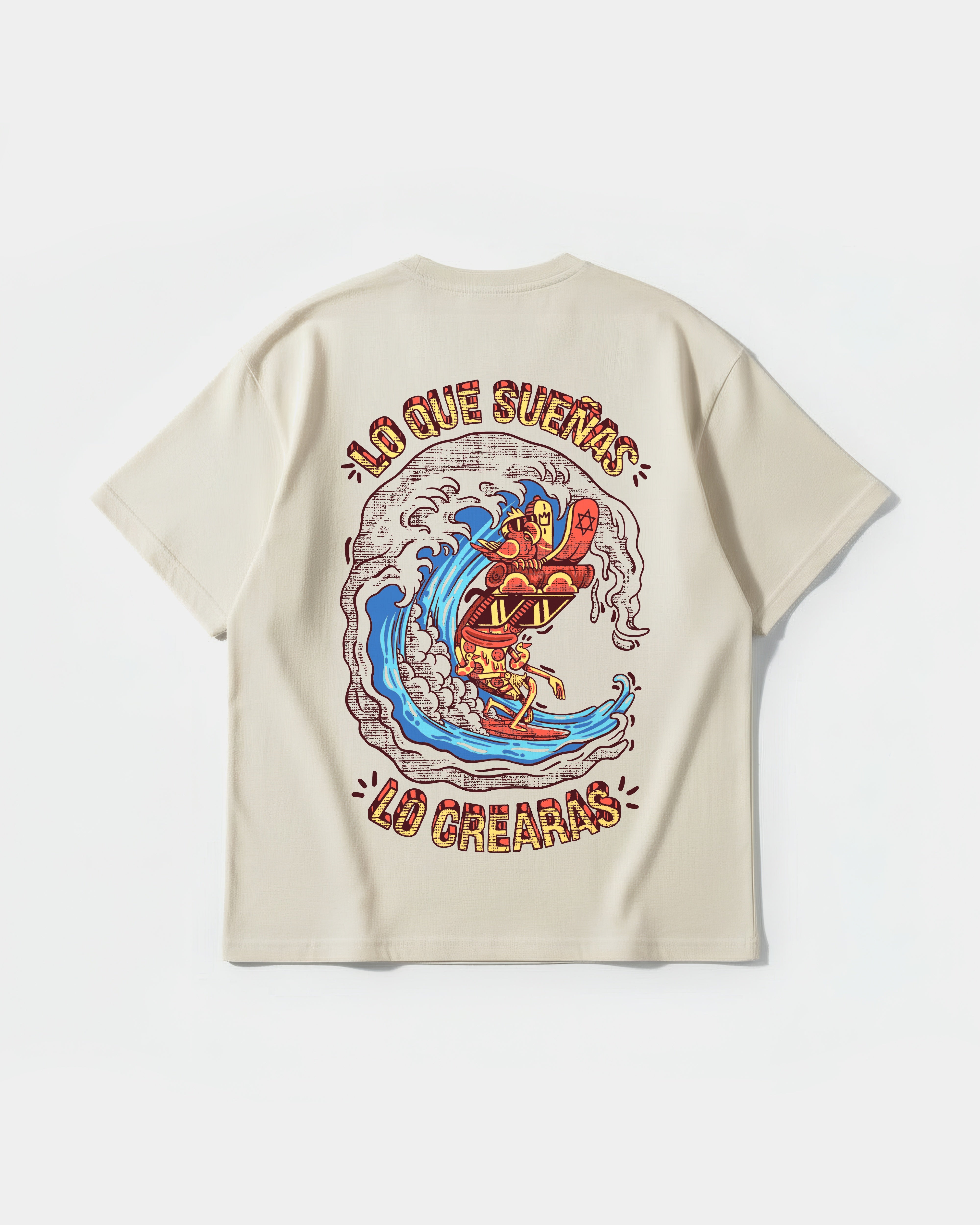 Pizza Surf Pocket Back Oversize Basic T-Shirt
