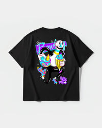 Camiseta Enjoy Sweet Play Big Back Oversize Basic Negro