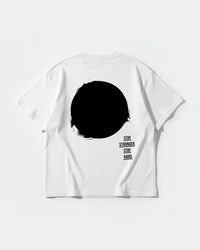 Camiseta Stay Stronger Big Back Oversize Basic Blanco