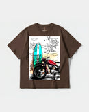 Camiseta Motor Heart Big Front Oversize Basic Marron