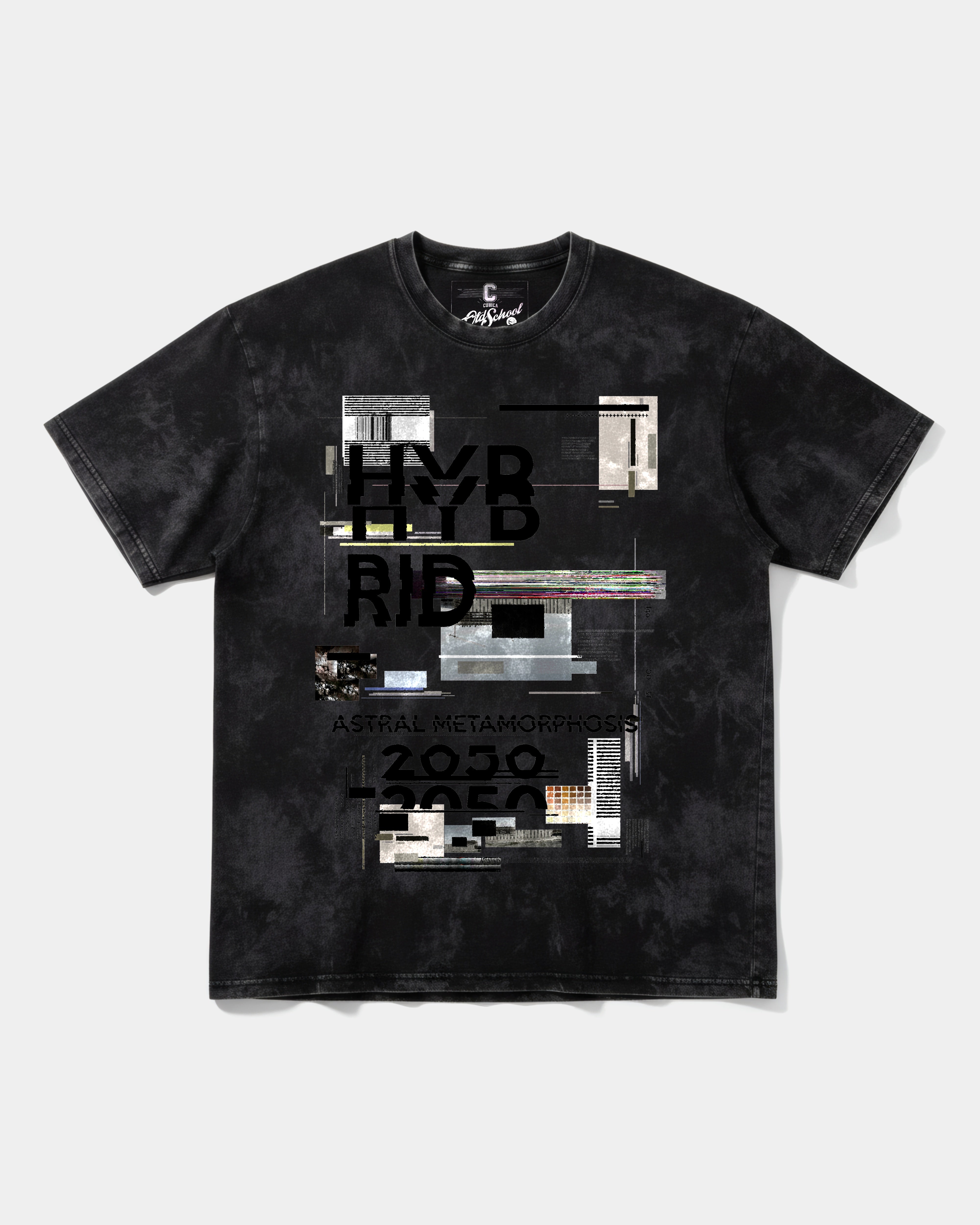 Camiseta Astral Big Front Oversize Acid Negro