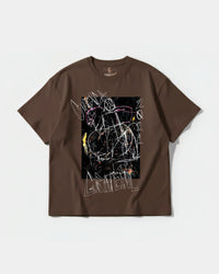 Camiseta Cubica Grateful Big Front Oversize Basic Marron
