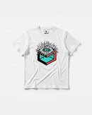Camiseta Cubo Eyes Big Front Regular Basic Blanco