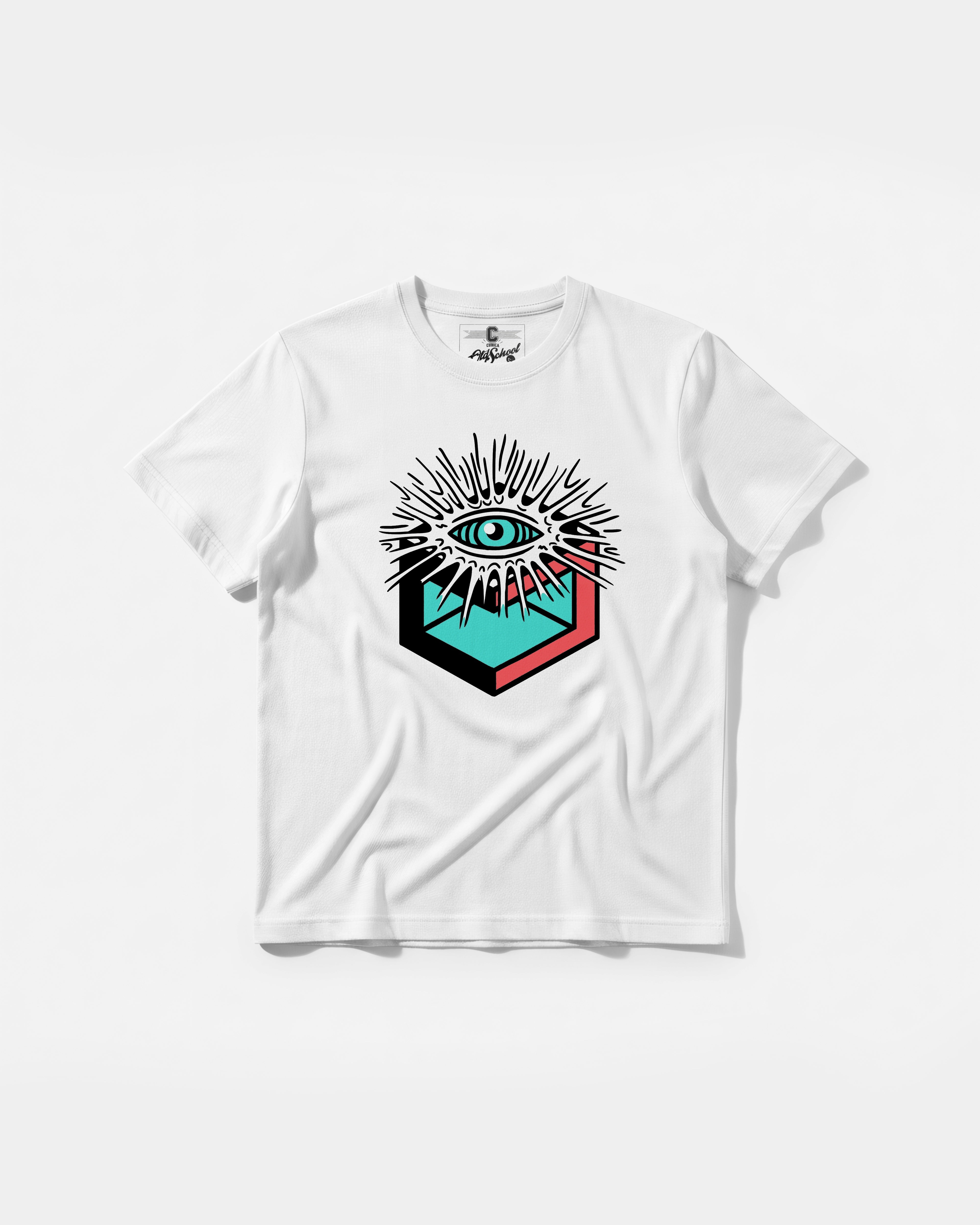 Cube Eyes Big Front Regular Basic T-shirt