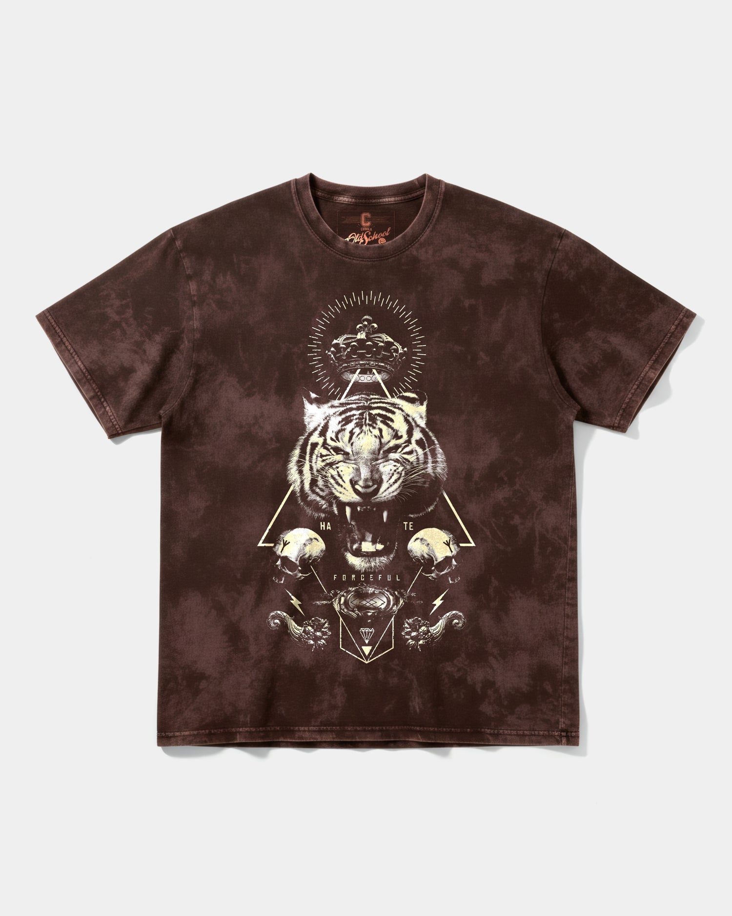Camiseta Forceful Big Front Oversize Acid Marron