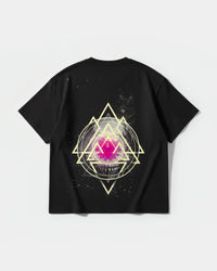 Camiseta Galatic Skull Big Back Oversize Basic Negro