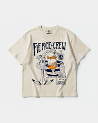 Camiseta Fierce Crew Big Front Oversize Basic Beige