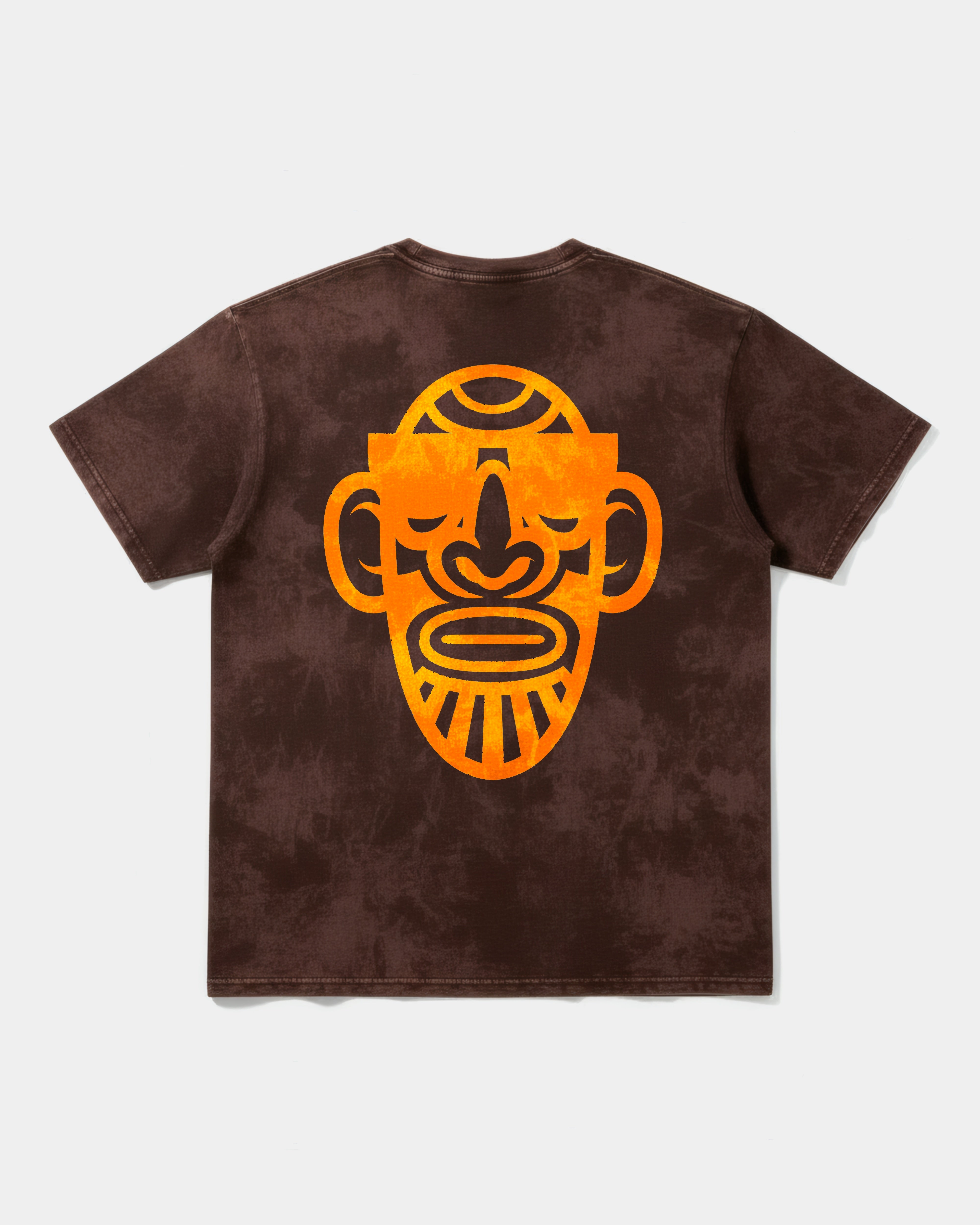 Camiseta Icono Africano Big Back Oversize Acid Marron