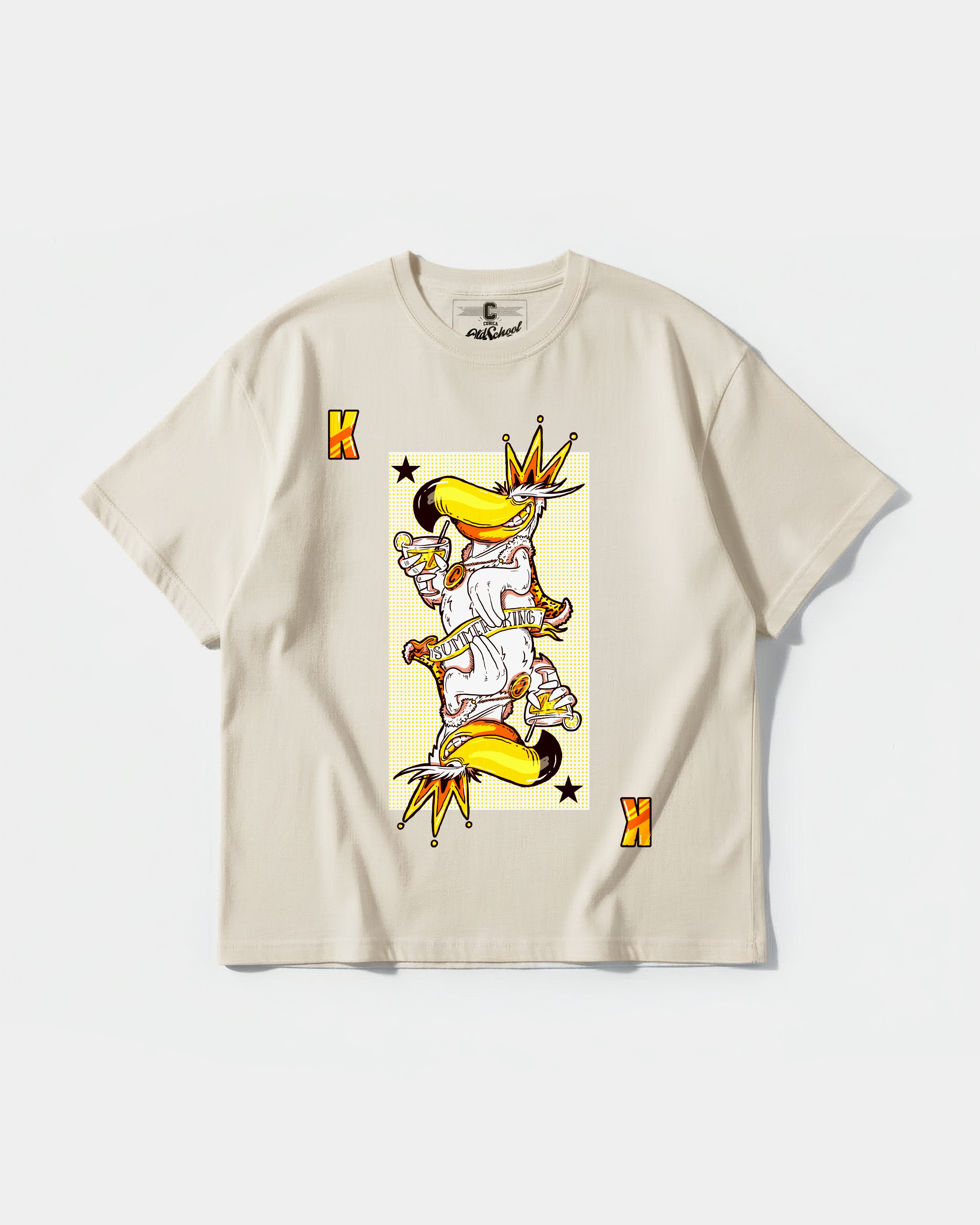 King's Cocktail Big Front Oversize Basic T-shirt