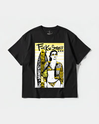 Camiseta Fuck The Summer Big Front Oversize Basic Negro